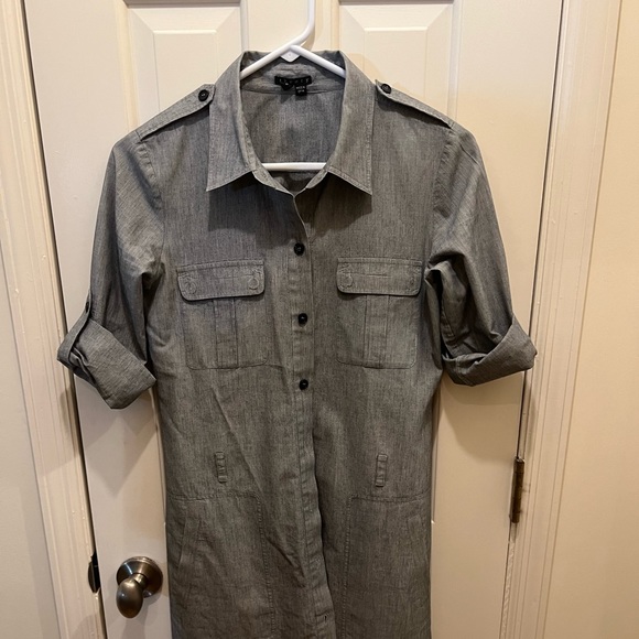 Theory Denim Dress Maye Clothing Denim Dress Montana Longline Shirt Dress  Good Cotton